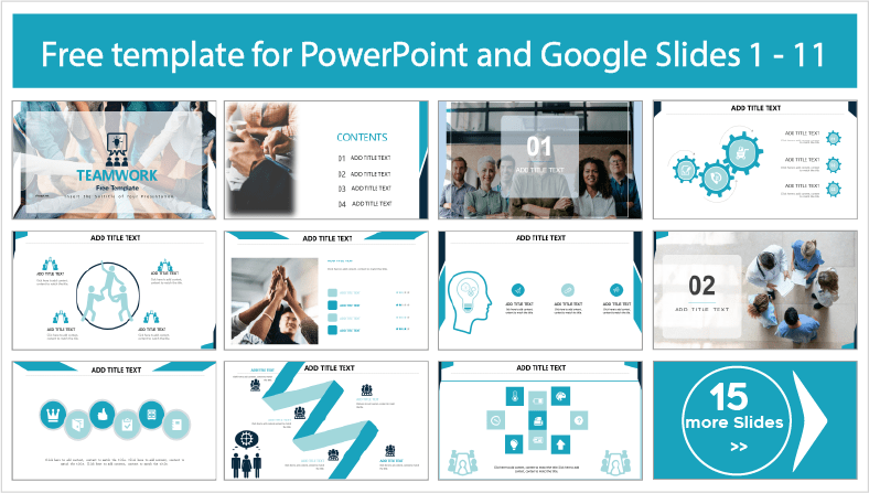 Téléchargez gratuitement des modèles de travail en équipe pour les thèmes PowerPoint et Google Slides.