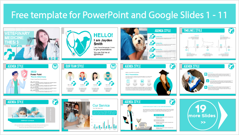 Descargar gratis plantillas para Tesis Medicina Veterinaria para PowerPoint y temas Google Slides.
