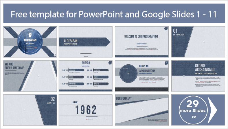 Descargar gratis plantillas animada Aldebaran para PowerPoint y temas Google Slides.