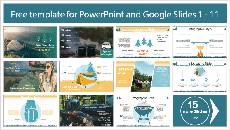 Laden Sie kostenlose Camp-Vorlagen für PowerPoint- und Google Slides-Themen herunter.