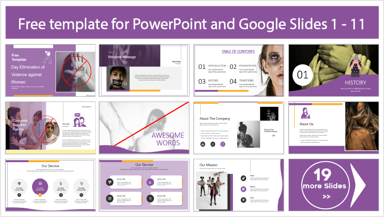 Descargar gratis plantillas del día de la eliminación de la Violencia contra la Mujer para PowerPoint y temas Google Slides.