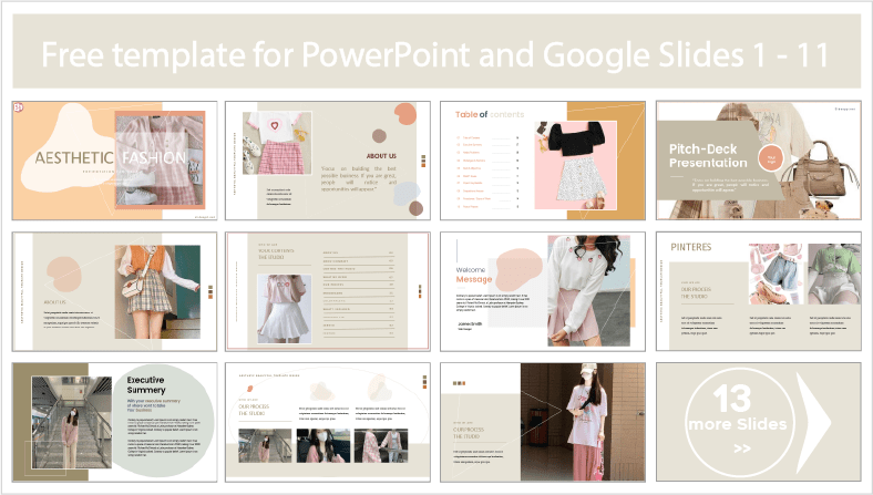 Laden Sie kostenlose PowerPoint-Vorlagen für ästhetische Mode und Google Slides-Designs herunter.