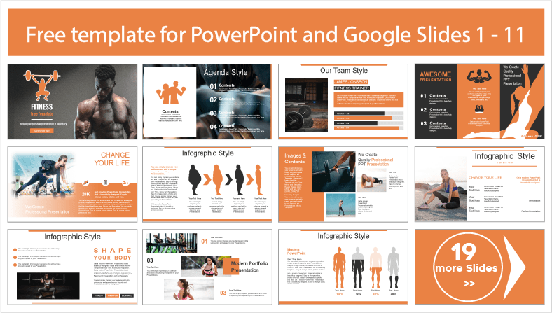 Descargar gratis plantillas de Fitness para PowerPoint y temas Google Slides.