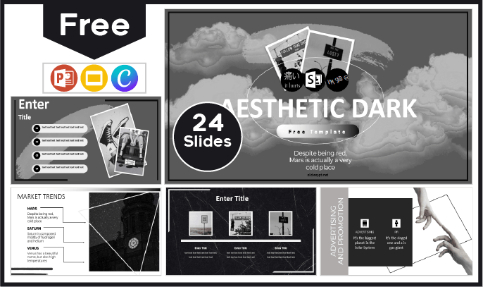Plantilla Aesthetic Dark gratis para PowerPoint y Google Slides.