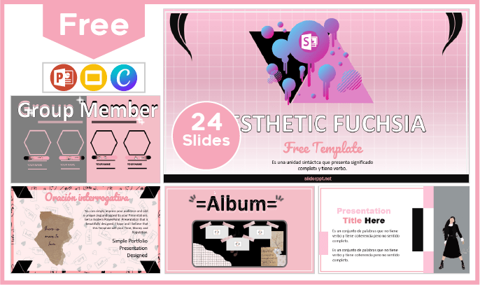 Free Aesthetic Fuchsia Template for PowerPoint and Google Slides.