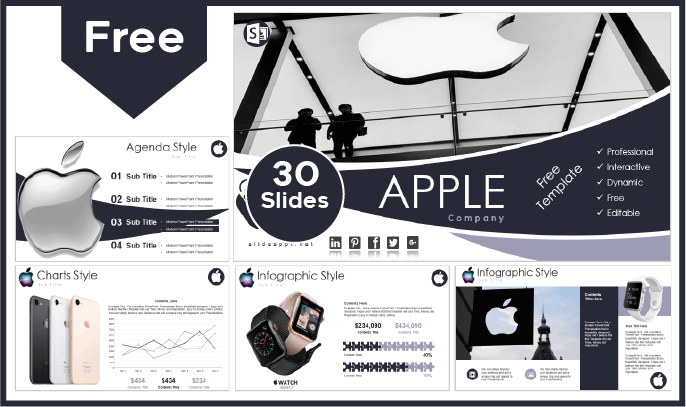 Free Apple Company Template for PowerPoint and Google Slides.