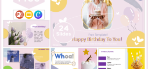 Free Birthday Aesthetic Template for PowerPoint and Google Slides.