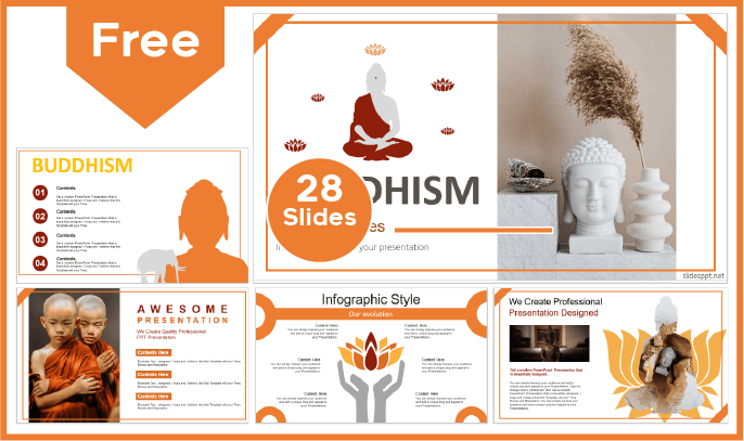 Plantilla de Budismo gratis para PowerPoint y Google Slides.