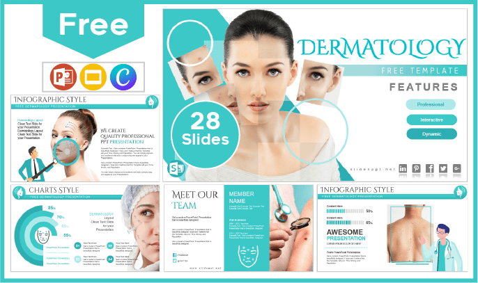 Free Dermatology Template for PowerPoint and Google Slides.