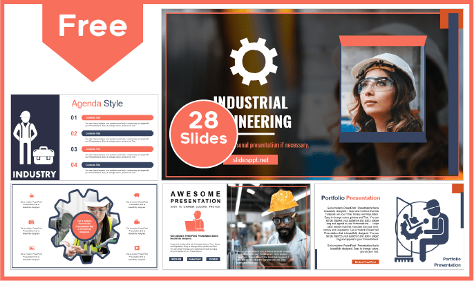Free Industrial Engineering Template for PowerPoint and Google Slides.
