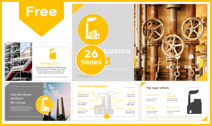 Free Industrialization Template for PowerPoint and Google Slides.