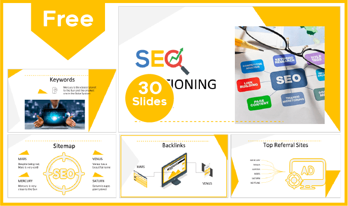 Free Seo Positioning Template for PowerPoint and Google Slides.