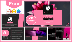 Black with Fuchsia animated Template - PowerPoint Templates and Google ...