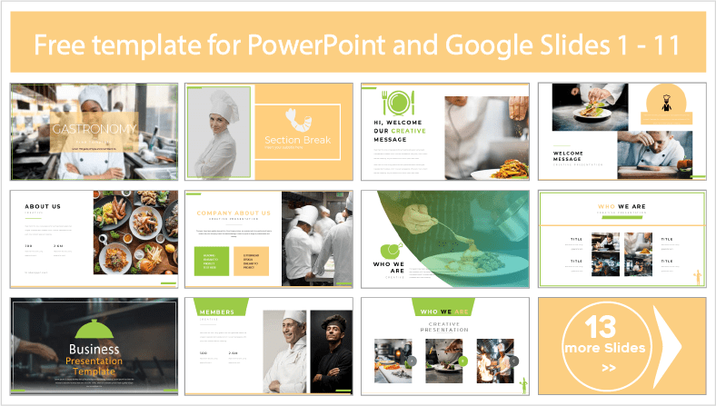 Téléchargez gratuitement des modèles PowerPoint et des thèmes Google Slides pour la gastronomie.