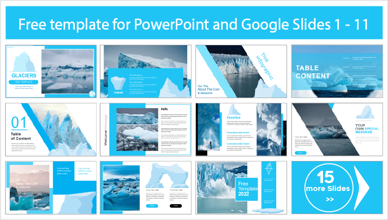 Glaciers templates for free download in PowerPoint and Google Slides themes.