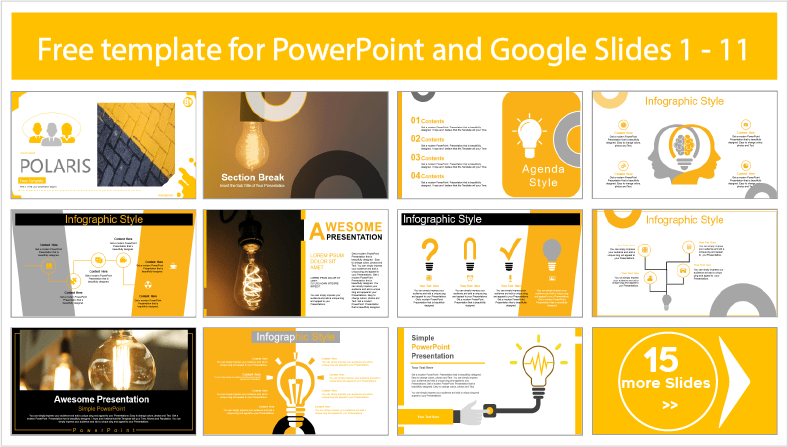 Baixe gratuitamente os modelos de lâmpadas incandescentes para os temas PowerPoint e Google Slides.
