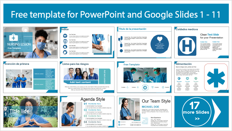 Baixe gratuitamente os modelos de Aulas de Enfermagem para os temas PowerPoint e Google Slides.