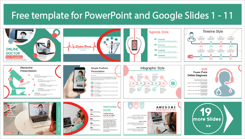 Descargar gratis plantillas de Doctor Online para PowerPoint y temas Google Slides.