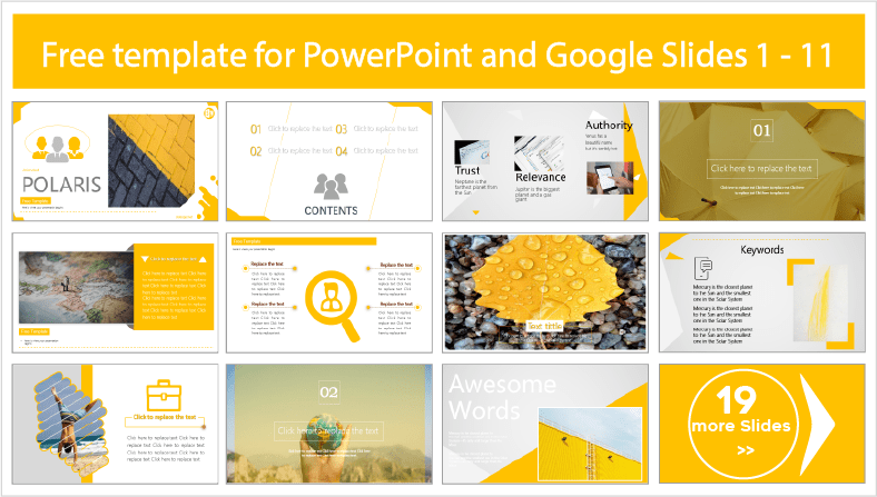 Descargar gratis plantillas animadas Polaris para PowerPoint y temas Google Slides.