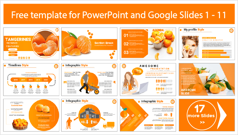 Free downloadable tangerines templates for PowerPoint and Google Slides themes.