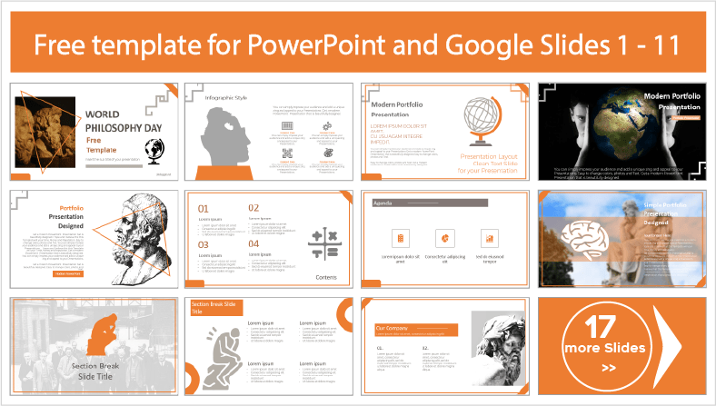 World Philosophy Day templates for free download in PowerPoint and Google Slides themes.