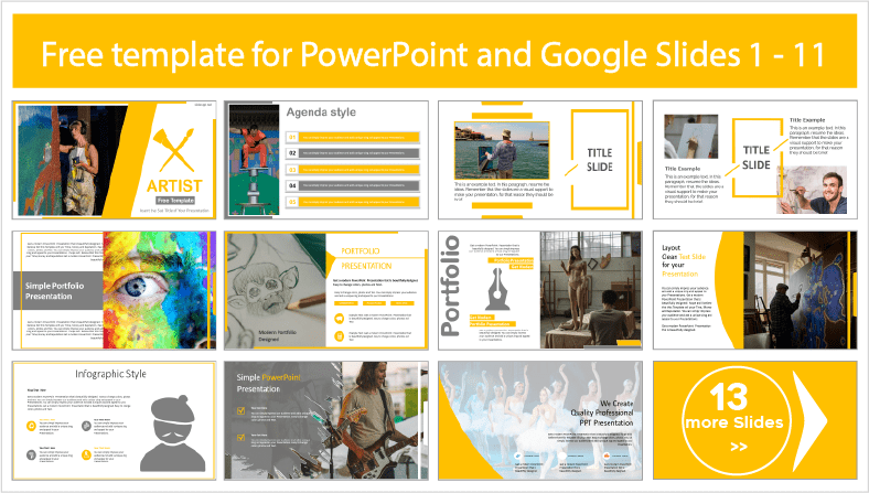 Free downloadable Artist Templates for PowerPoint and Google Slides themes.