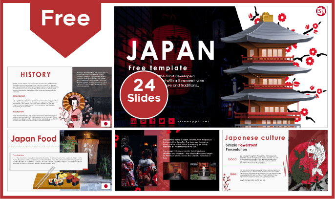 Kostenlose animierte Japan PowerPoint Vorlage für PowerPoint und Google Slides.