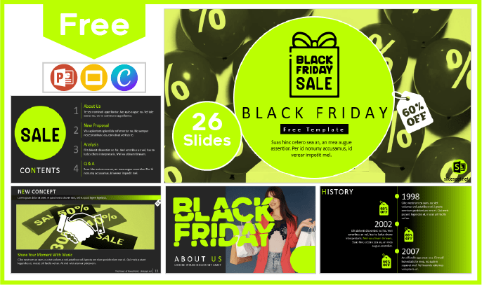 Free Black Friday Campaign Template for PowerPoint and Google Slides.