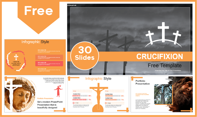 Free Jesus Crucifixion Template for PowerPoint and Google Slides.