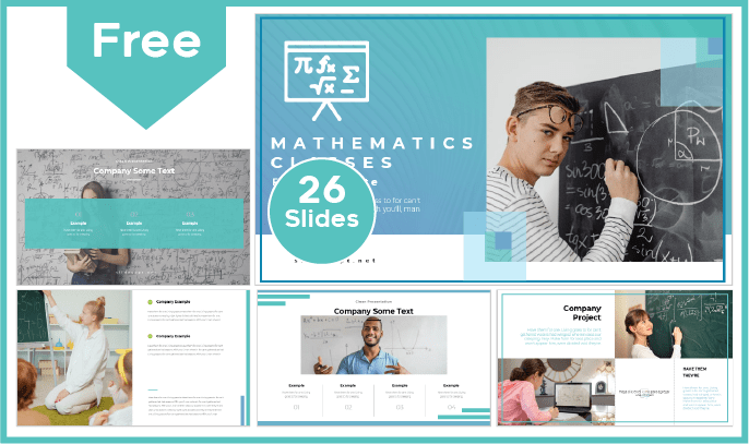 Free Math Lesson Template for PowerPoint and Google Slides.