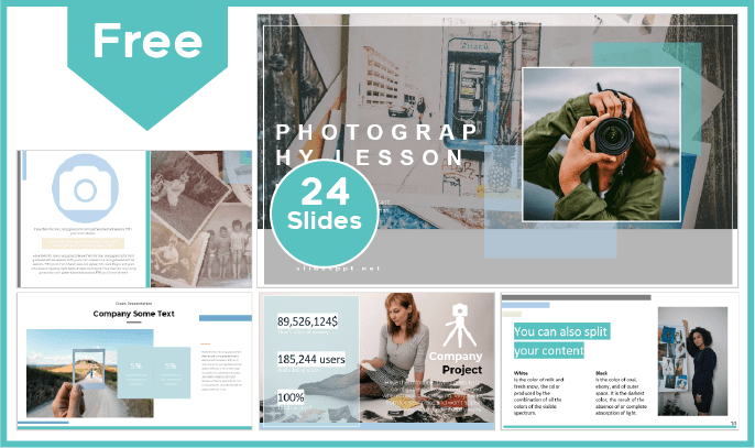 Free Photography Lesson Template for PowerPoint and Google Slides.