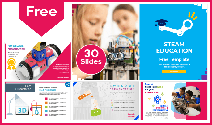 Free Steam Education Template for PowerPoint and Google Slides.