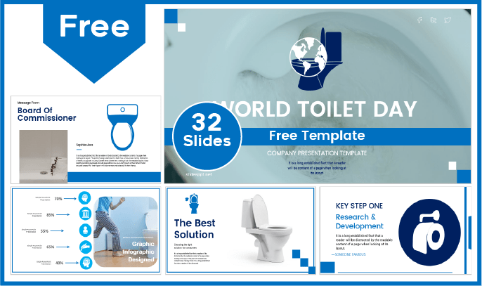 Free World Toilet Day Template for PowerPoint and Google Slides.