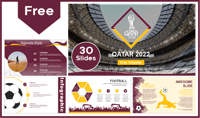 Free Qatar 2022 World Cup Template for PowerPoint and Google Slides.