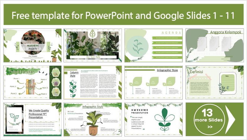 Descargar gratis plantillas Aesthetic de Plantas para PowerPoint y temas Google Slides.