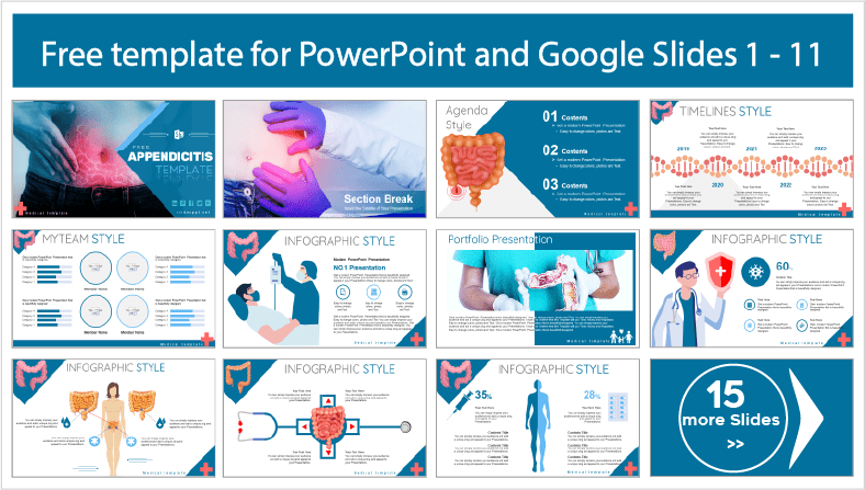 Laden Sie kostenlose Blinddarmentzündungsvorlagen für PowerPoint und Google Slides Themen herunter.