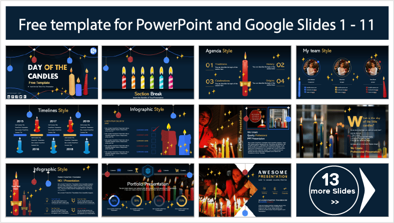 Free downloadable candlelight day templates for PowerPoint and Google Slides themes.