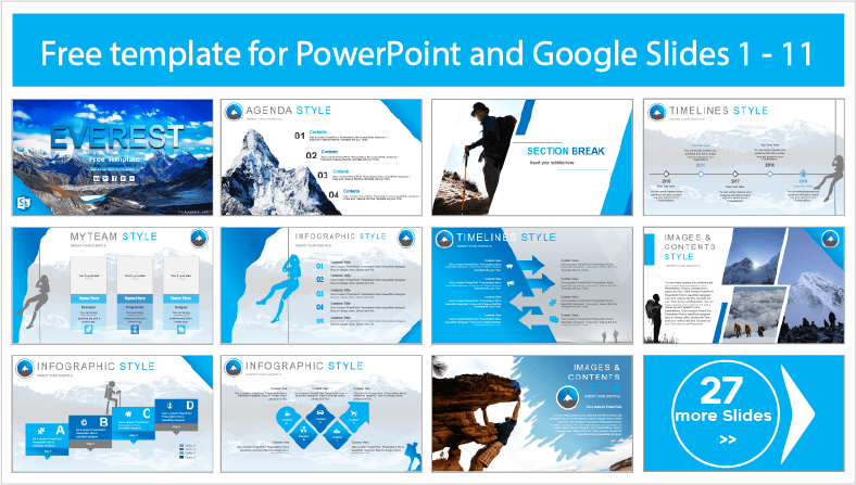 Mount Everest free downloadable PowerPoint templates and Google Slides themes.