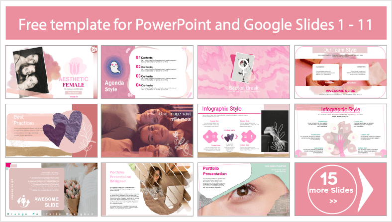 Feminine Aesthetic templates to download for free in PowerPoint and Google Slides themes.
