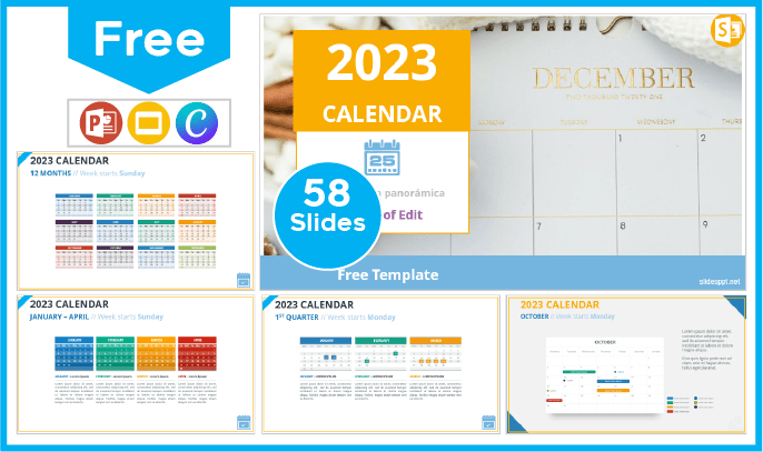 2023 Calendar Templates PowerPoint Templates And Google Slides
