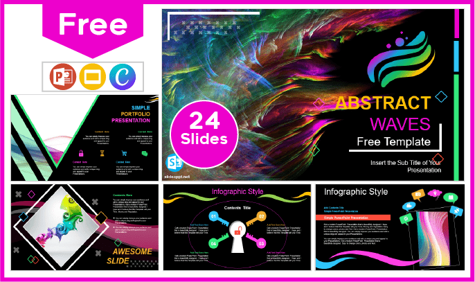 Free Abstract Waves Template for PowerPoint and Google Slides.