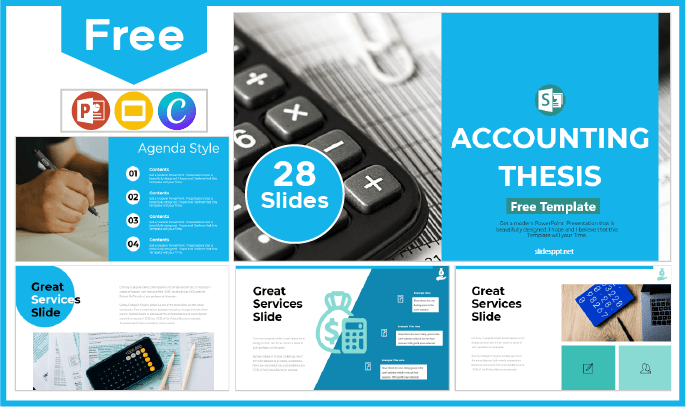 Free Accounting Thesis Template for PowerPoint and Google Slides.