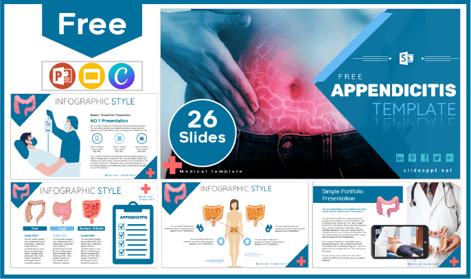 Kostenlose Appendizitis-Vorlage für PowerPoint und Google Slides.