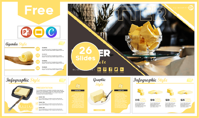 Free Butter Template for PowerPoint and Google Slides.