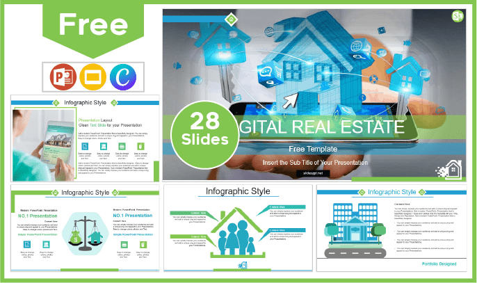 Free Digital Real Estate Template for PowerPoint and Google Slides.