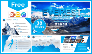 Free Mount Everest Template for PowerPoint and Google Slides.