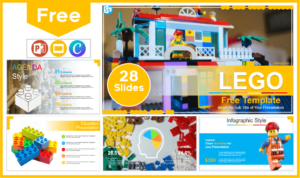 Free Lego Template for PowerPoint and Google Slides.