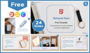 Free Notepad style template for PowerPoint and Google Slides.