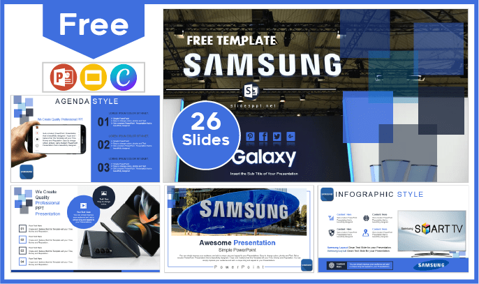 Free Samsung Template for PowerPoint and Google Slides.