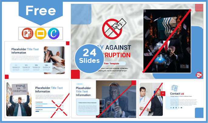 Modelo gratuito do Dia Anti-Corrupção para PowerPoint e Google Slides.